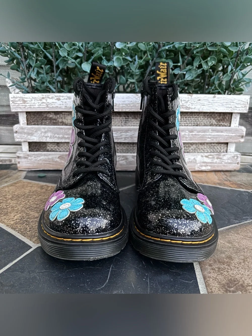 Dr. Martens 1460 J Cosmic Glitter Flower Boots